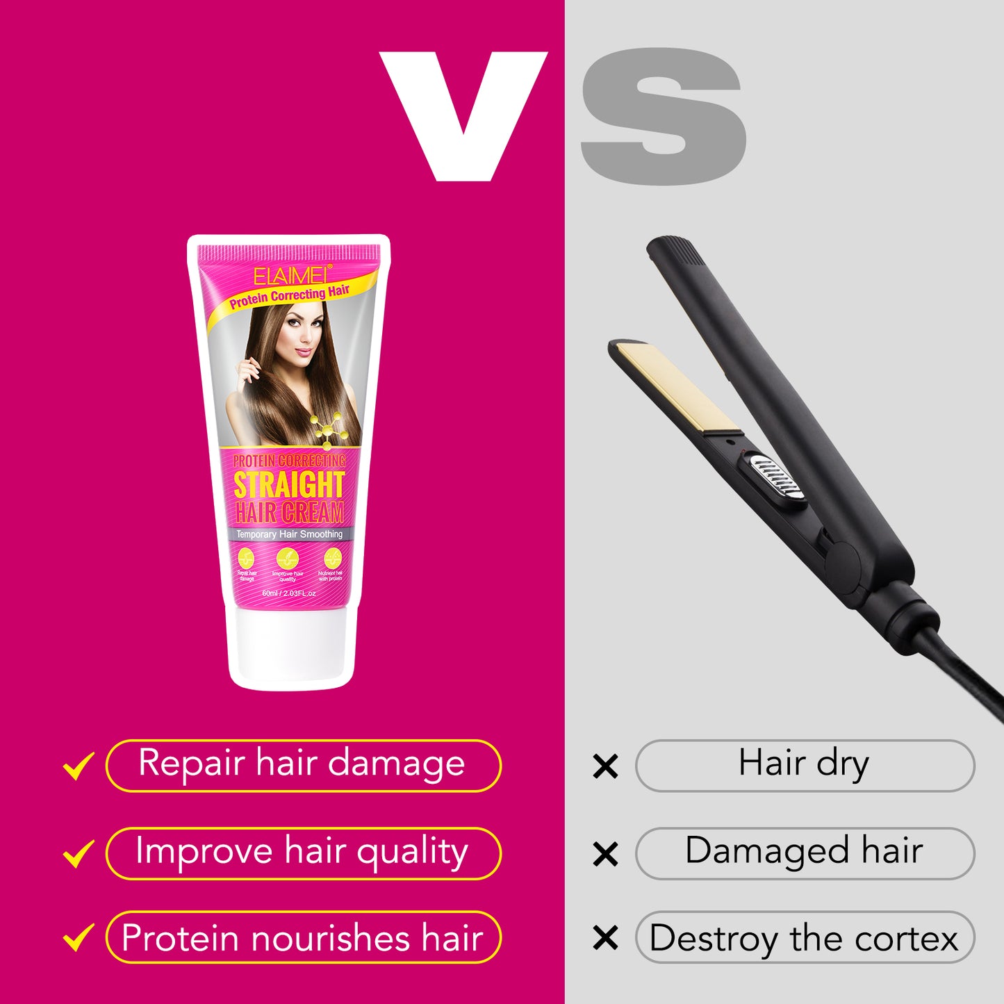Protein Hair Straightening Cream