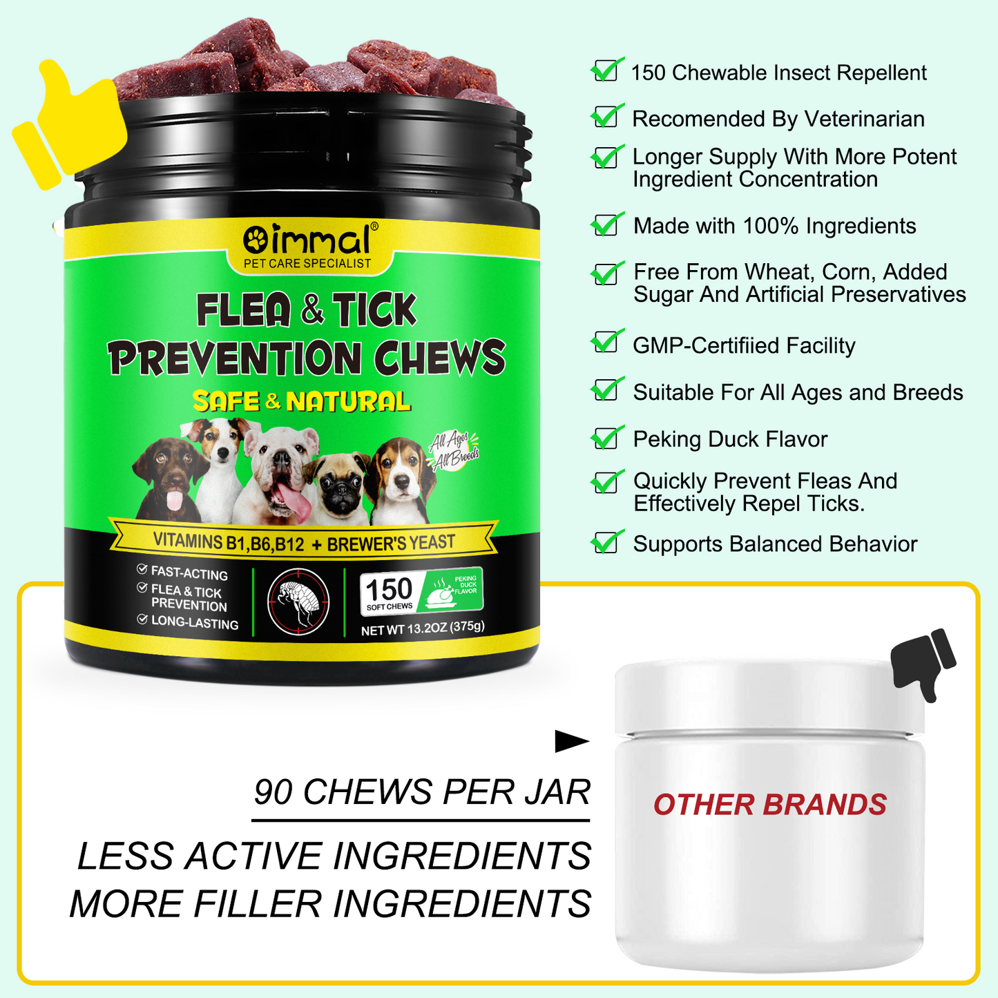 FLEA & TICK 150 CHEWS FOR DOGS