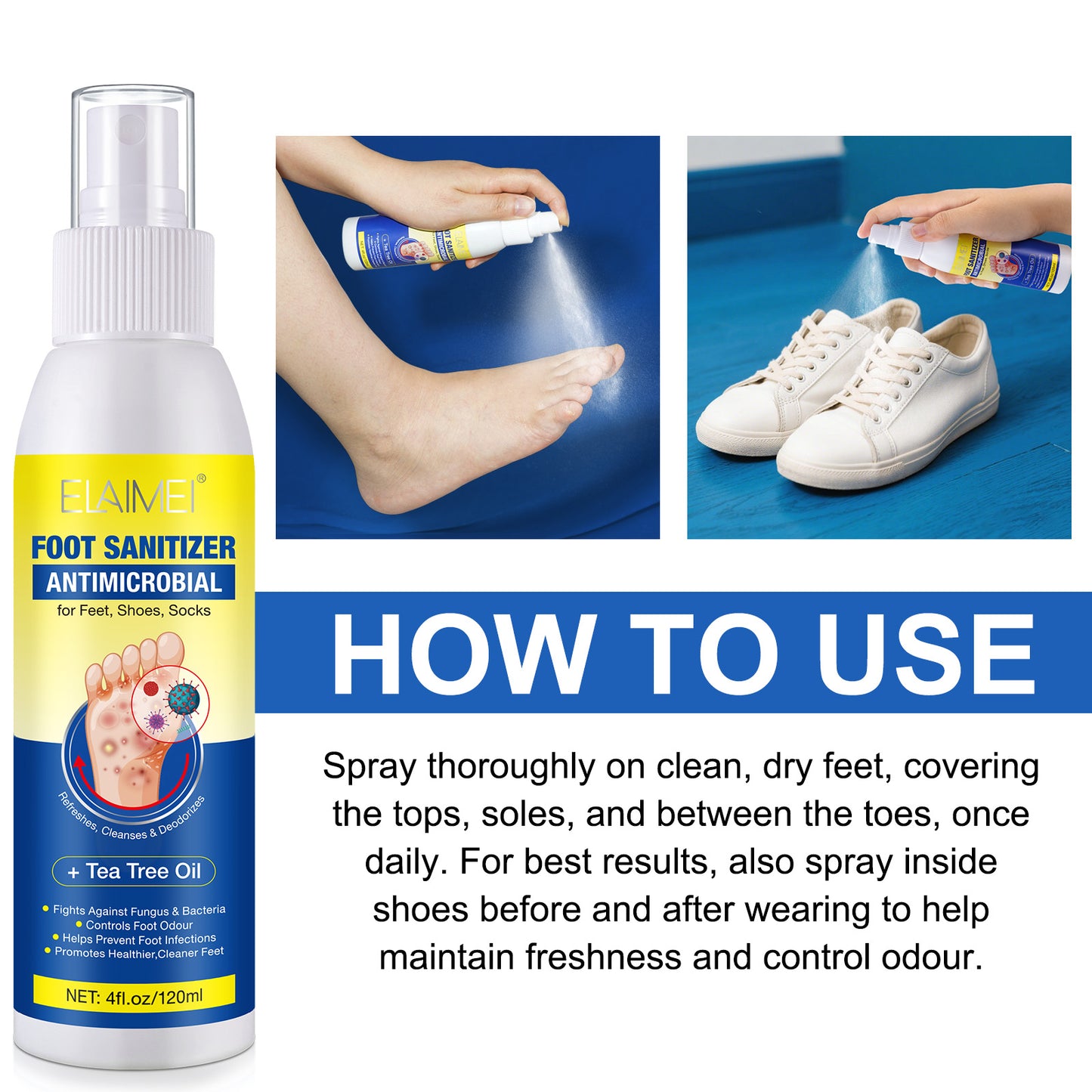ELAIMEI Foot Sanitizer Spray