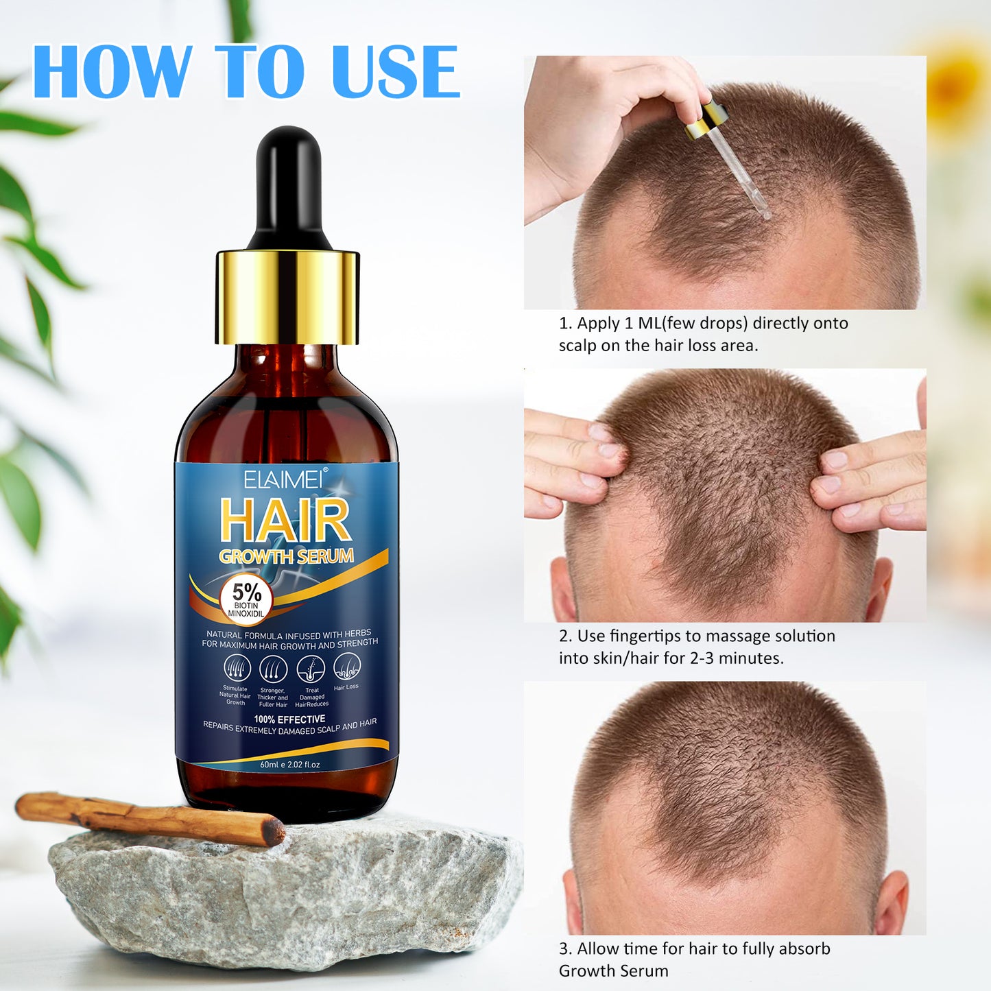5% MINOXIDIL HAIR GROWTH SERUM FOR MEN