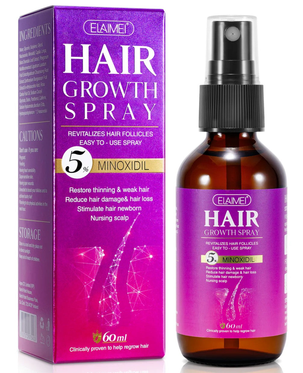 🎁 5% Minoxidil Hair Growth Spray (100% off)