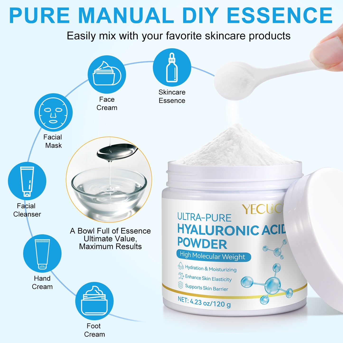 Ultra-Pure Hyaluronic Acid Powder