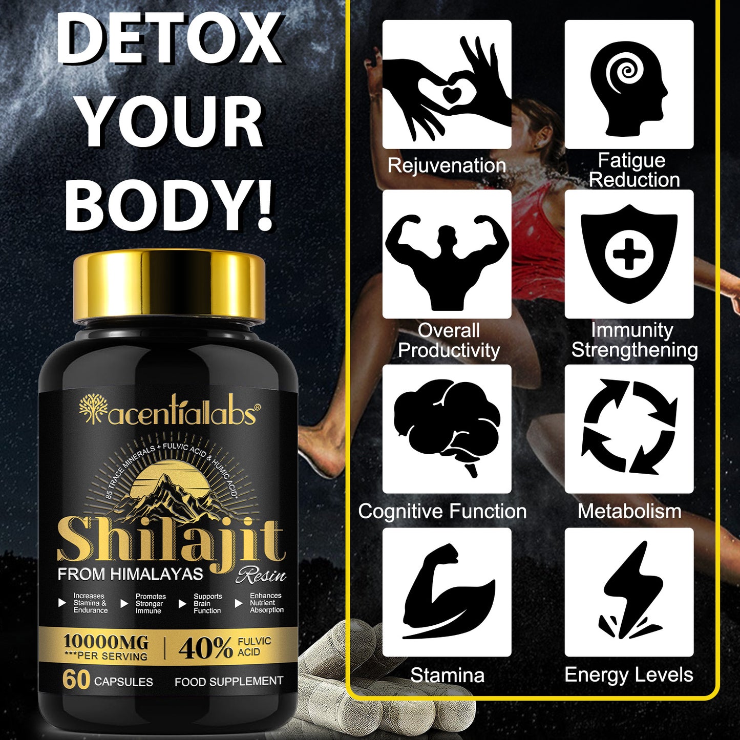 Himalayan Shilajit Resin – 60 Capsules